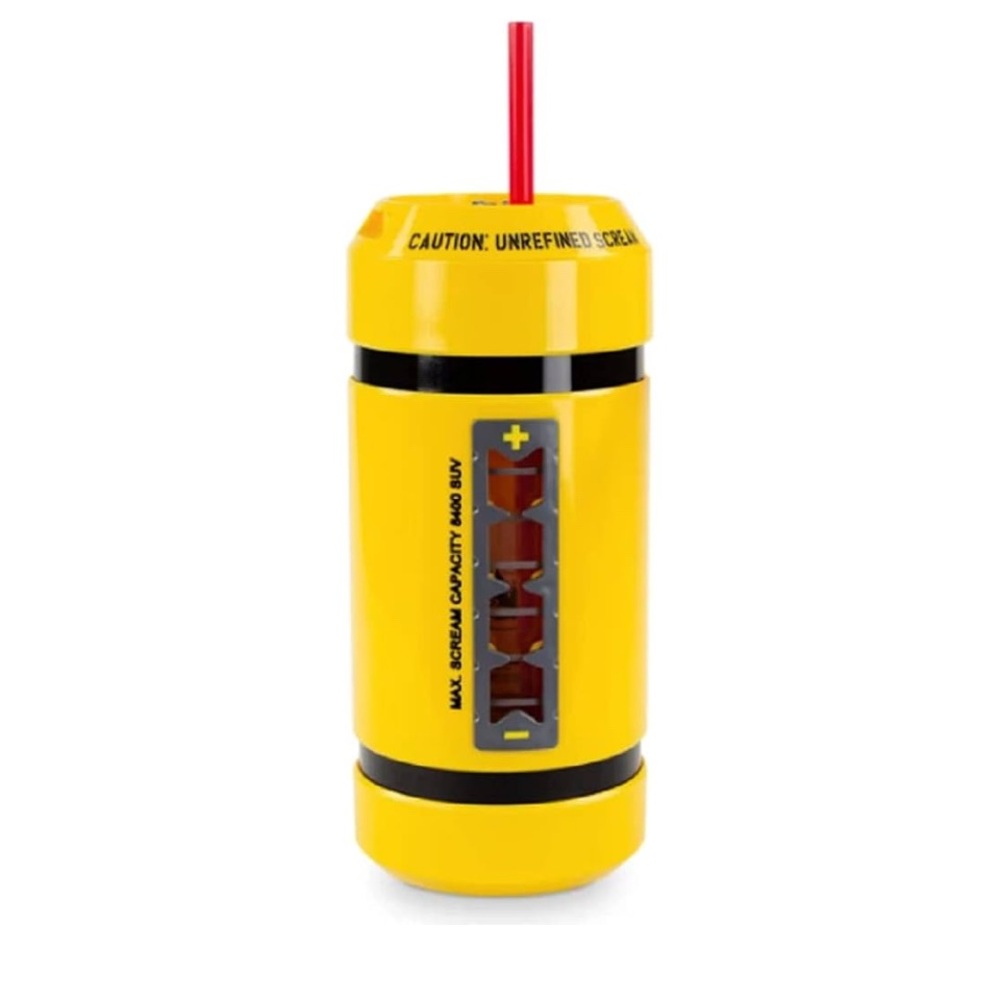 Disney Parks Monsters Inc. Scream Canister Water Bottle, yellow